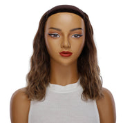 16" HatFall Wig Medium Brown Balayage Wavy