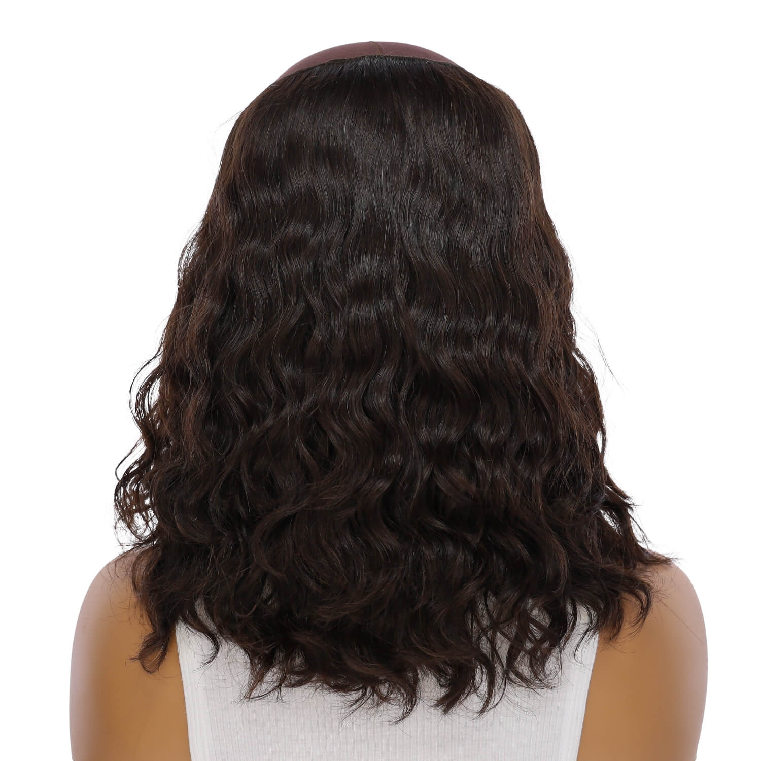 16" HatFall Wig Soft Black Wavy