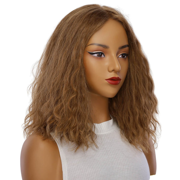 16" Luxe Silk Top Wig #12 Warm Light Brown Wavy