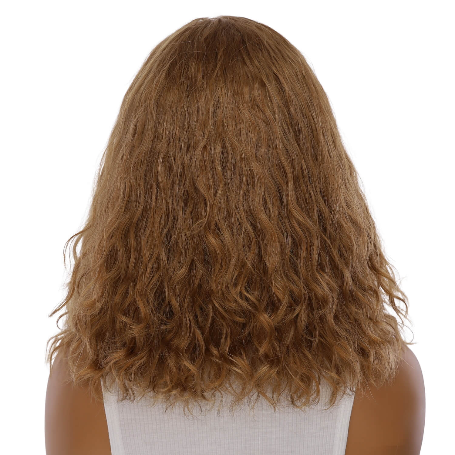 16" Luxe Silk Top Wig #12 Warm Light Brown Wavy