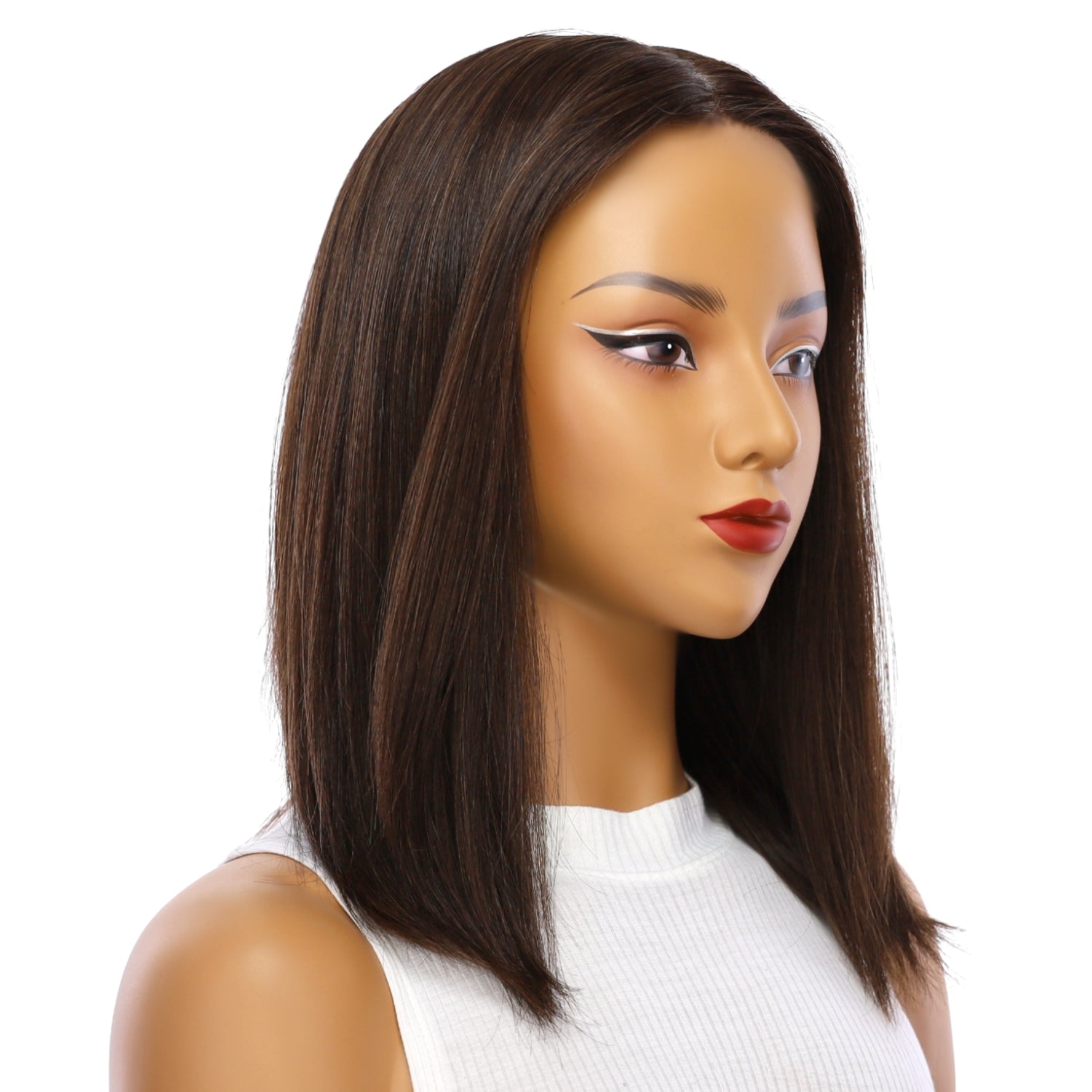 16" Naomi Silk Top Wig Dark Brown