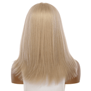 16" Ponytail Silk Part Wig Beige Blonde w/ No Rooting