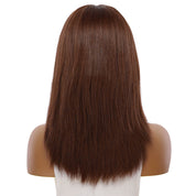 16" Ponytail Silk Part Wig Auburn