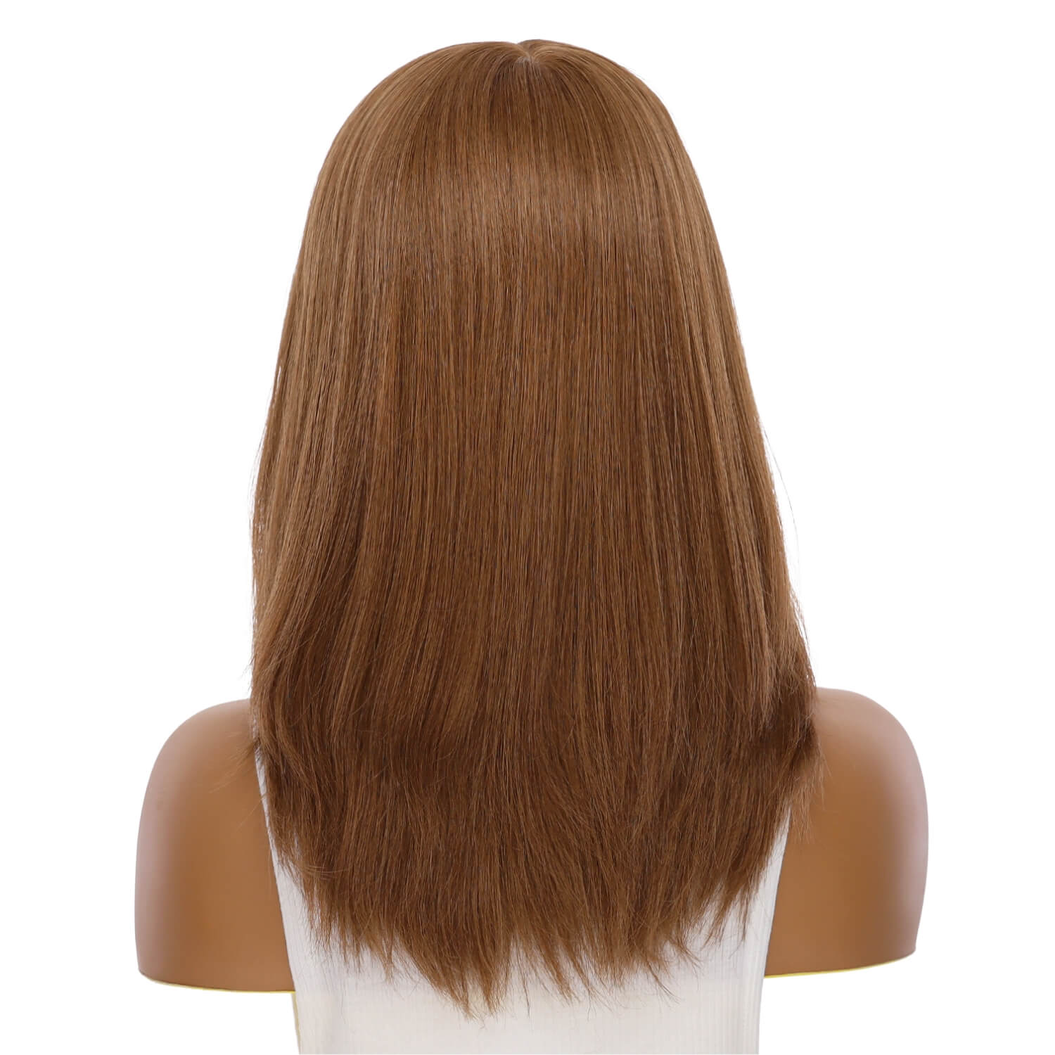 16" Ponytail Silk Part Wig Copper