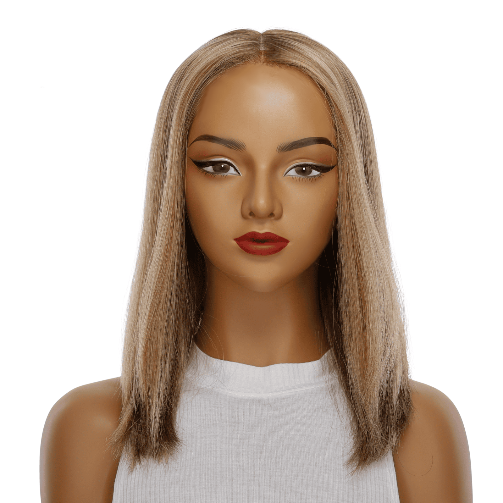 16" Ponytail Silk Part Wig Medium Blonde