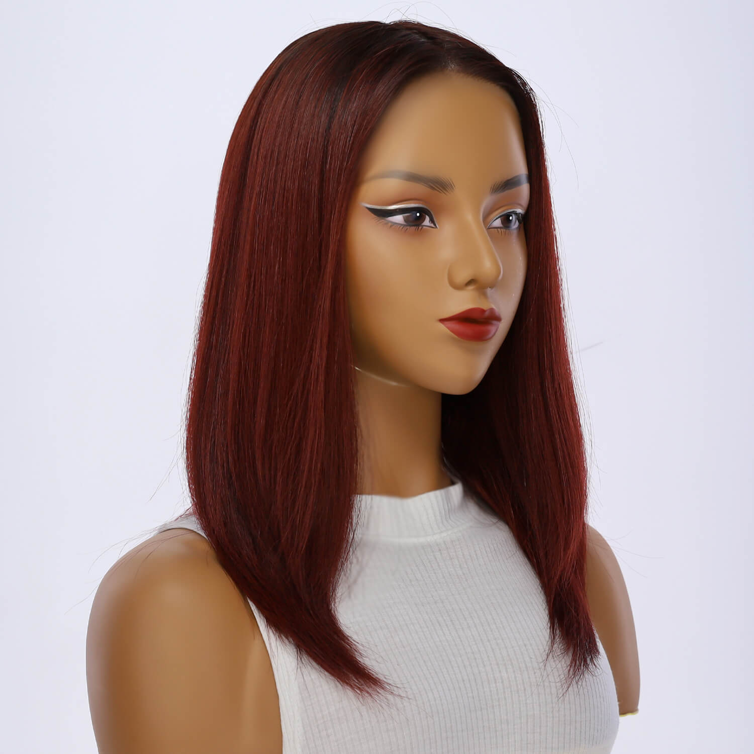 13" Victoria Silk Top Wig Merlot Red