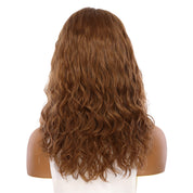 16" Ponytail Silk Part Wig Strawberry Blonde Wavy
