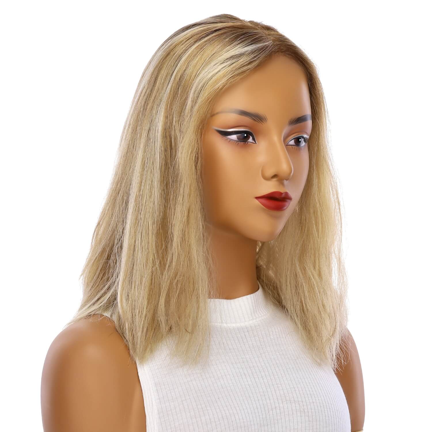 16" Princess Silk Top Wig Ash Blonde Wavy