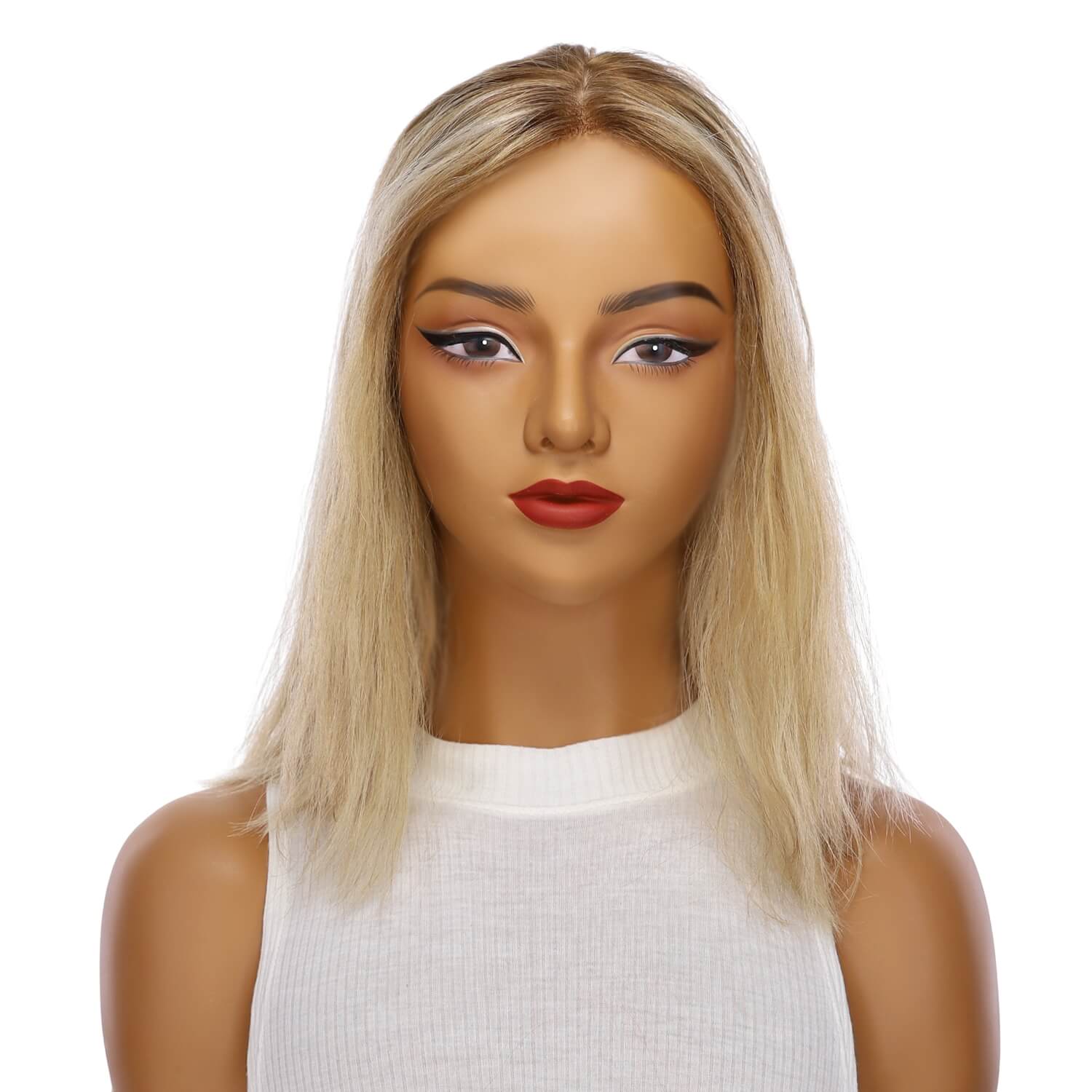 16" Princess Silk Top Wig Ash Blonde Wavy