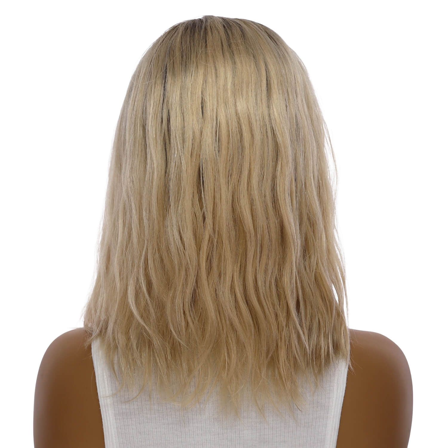 16" Princess Silk Top Wig Beige Blonde Wavy