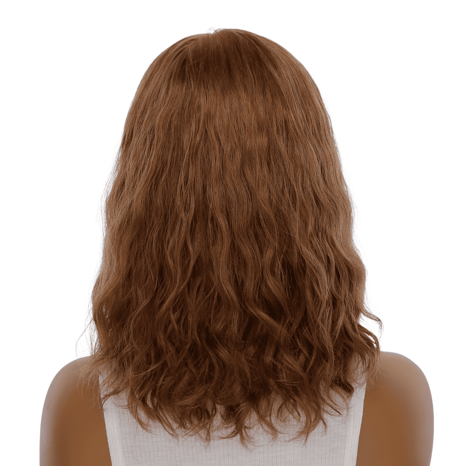 16" Princess Silk Top Wig Copper Wavy