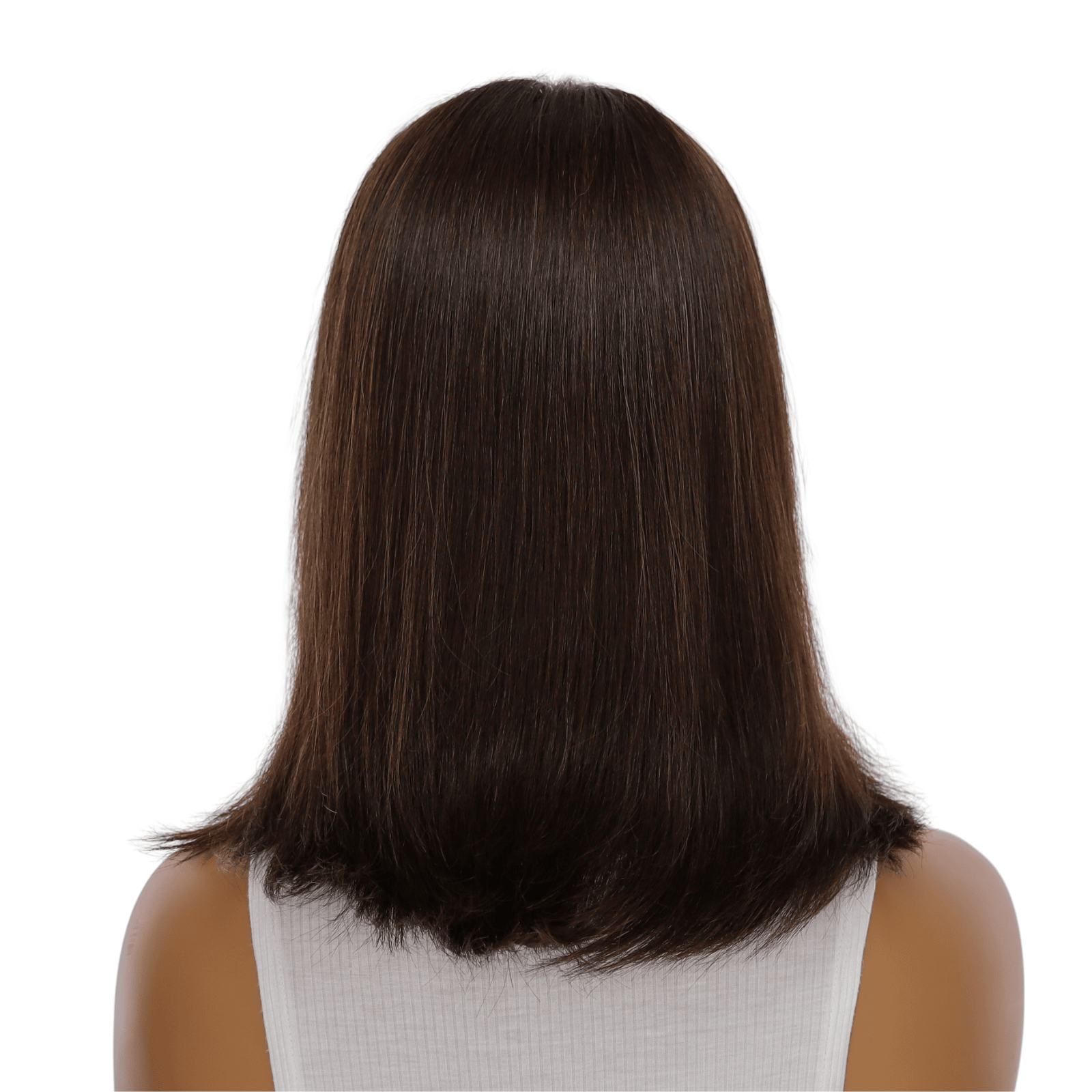 16" Princess Silk Top Wig Dark Brown
