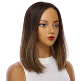 16" Princess Silk Top Wig Dark Brown Balayage