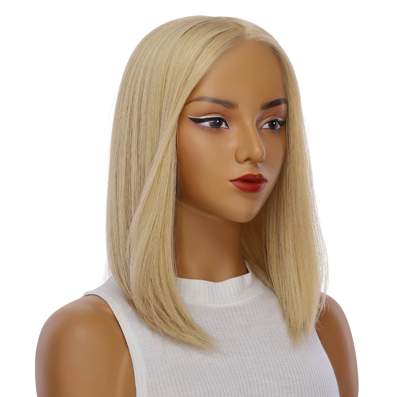 16" Princess Silk Top Wig Golden Blonde w/ No Rooting