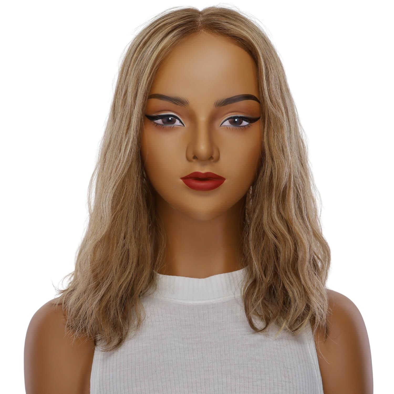 16" Princess Silk Top Wig Medium Blonde Wavy