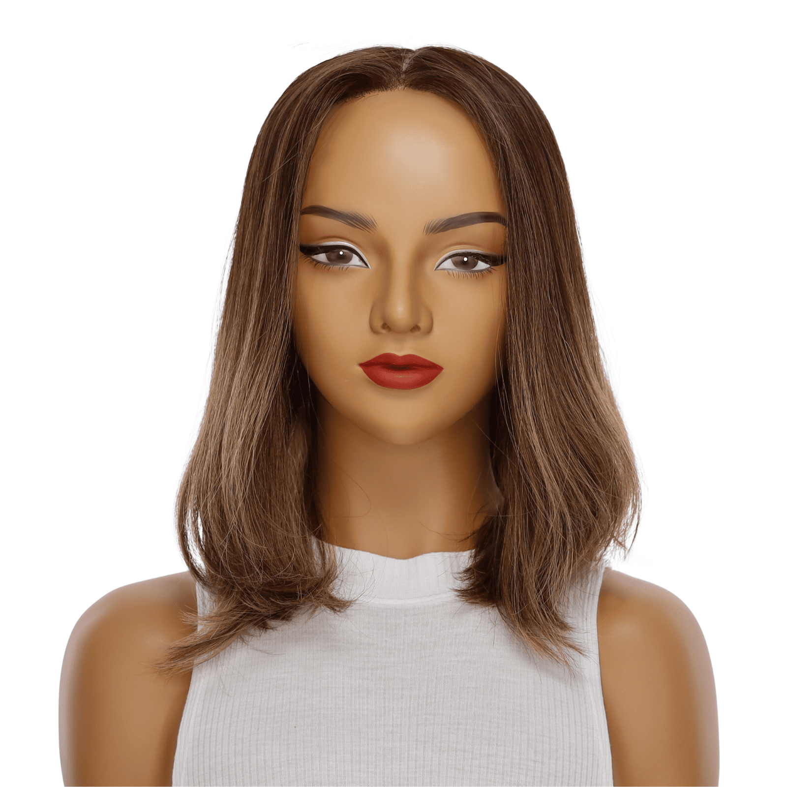 16" Princess Silk Top Wig Medium Brown Balayage