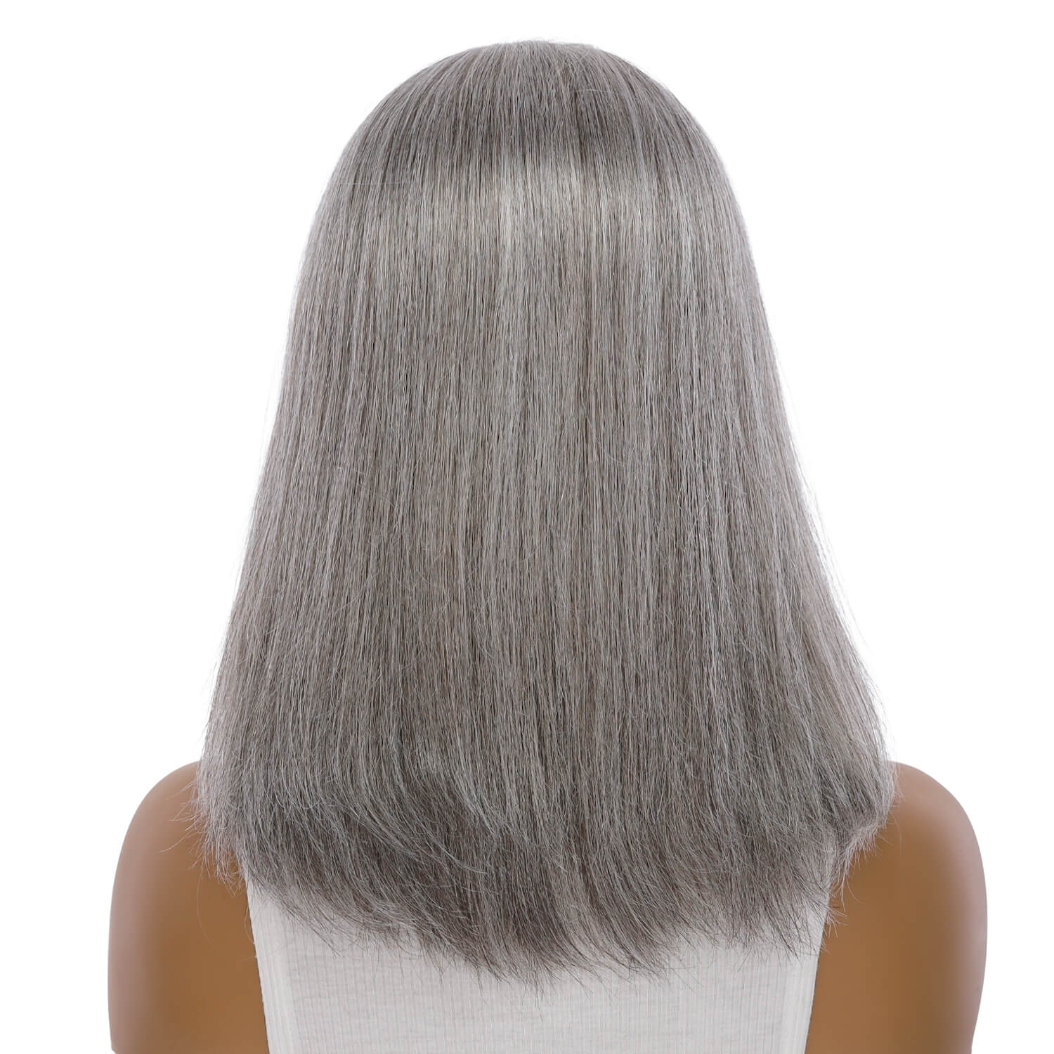 16" Princess Silk Top Wig Silver Fox