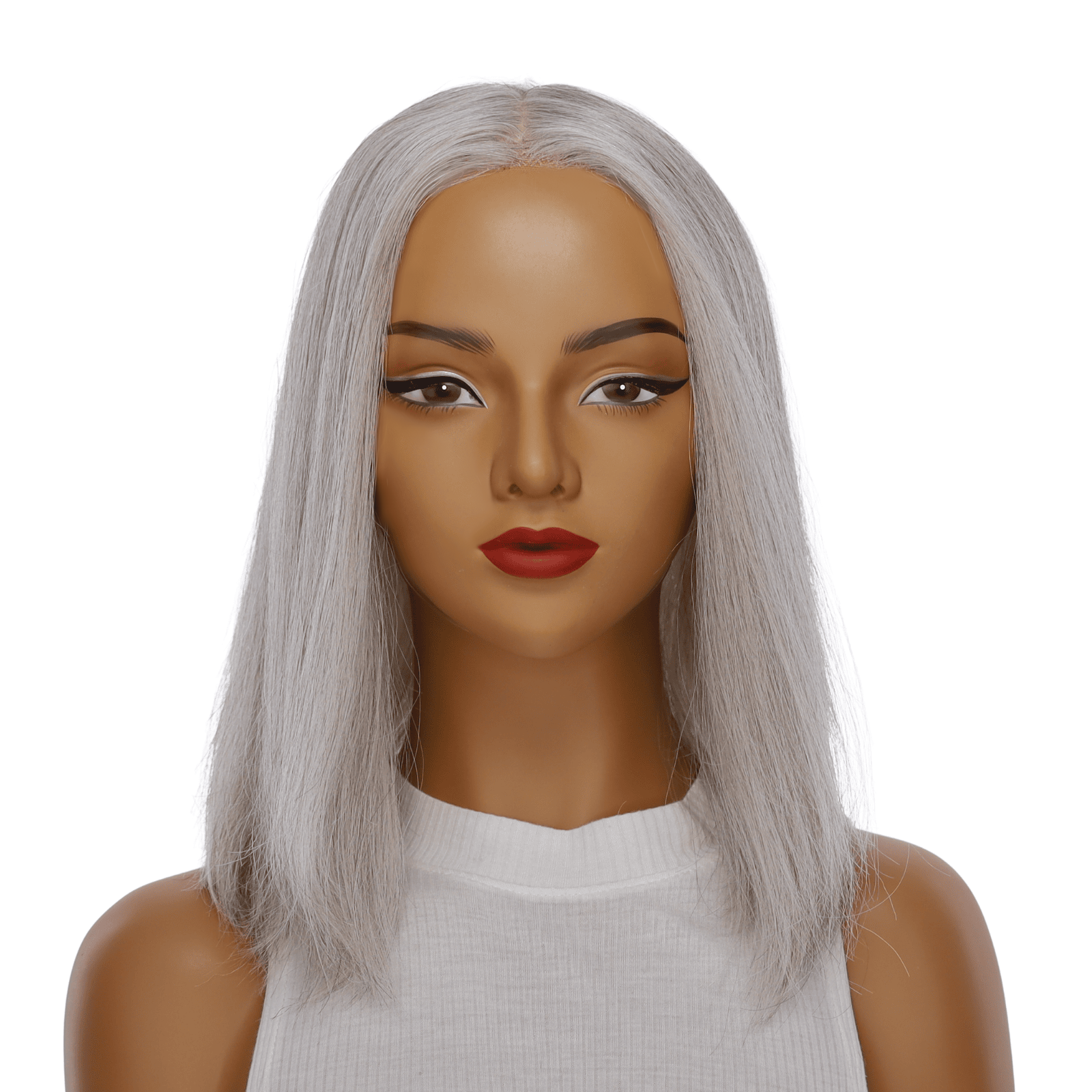 16" Princess Silk Top Wig Snow Grey