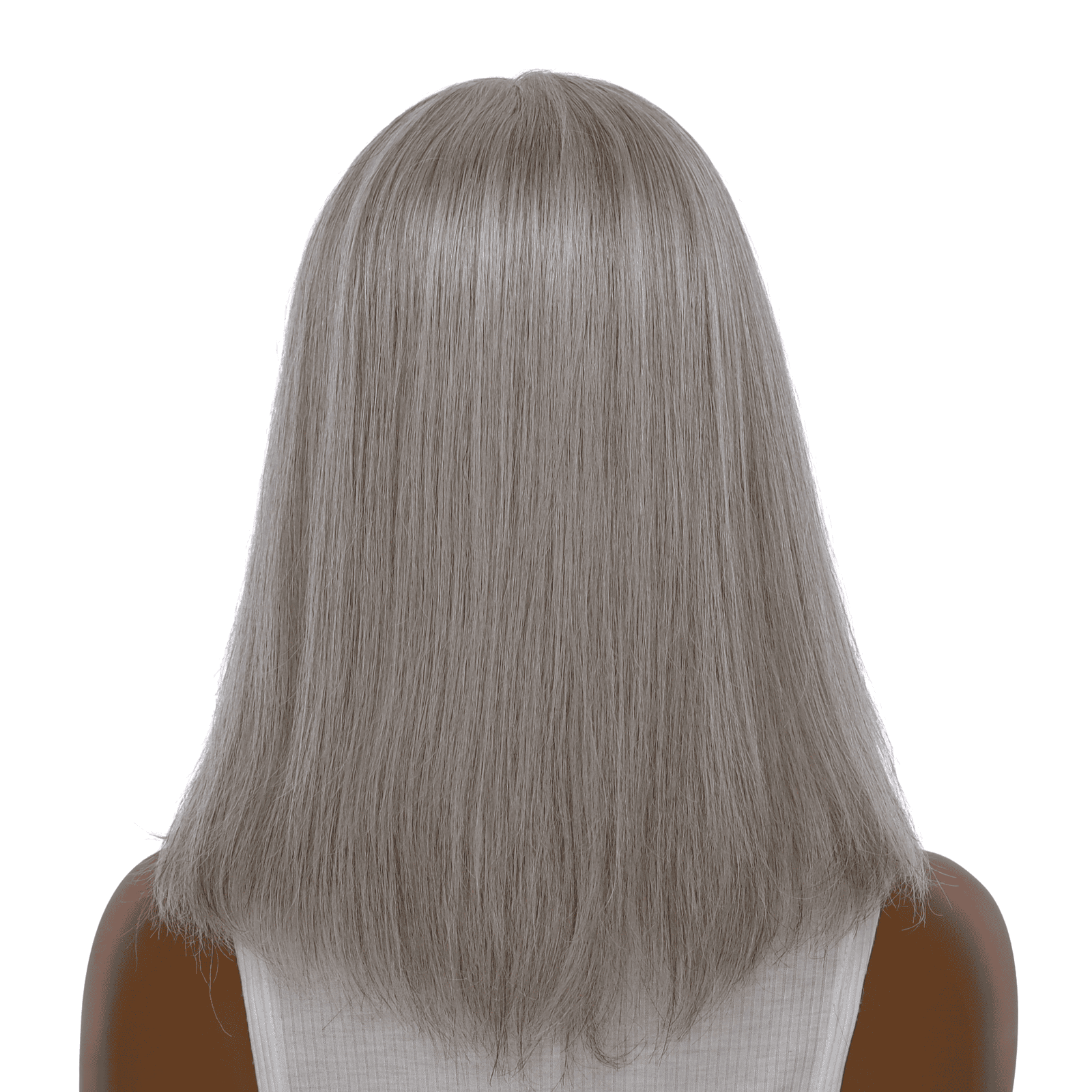 16" Princess Silk Top Wig Snow Grey