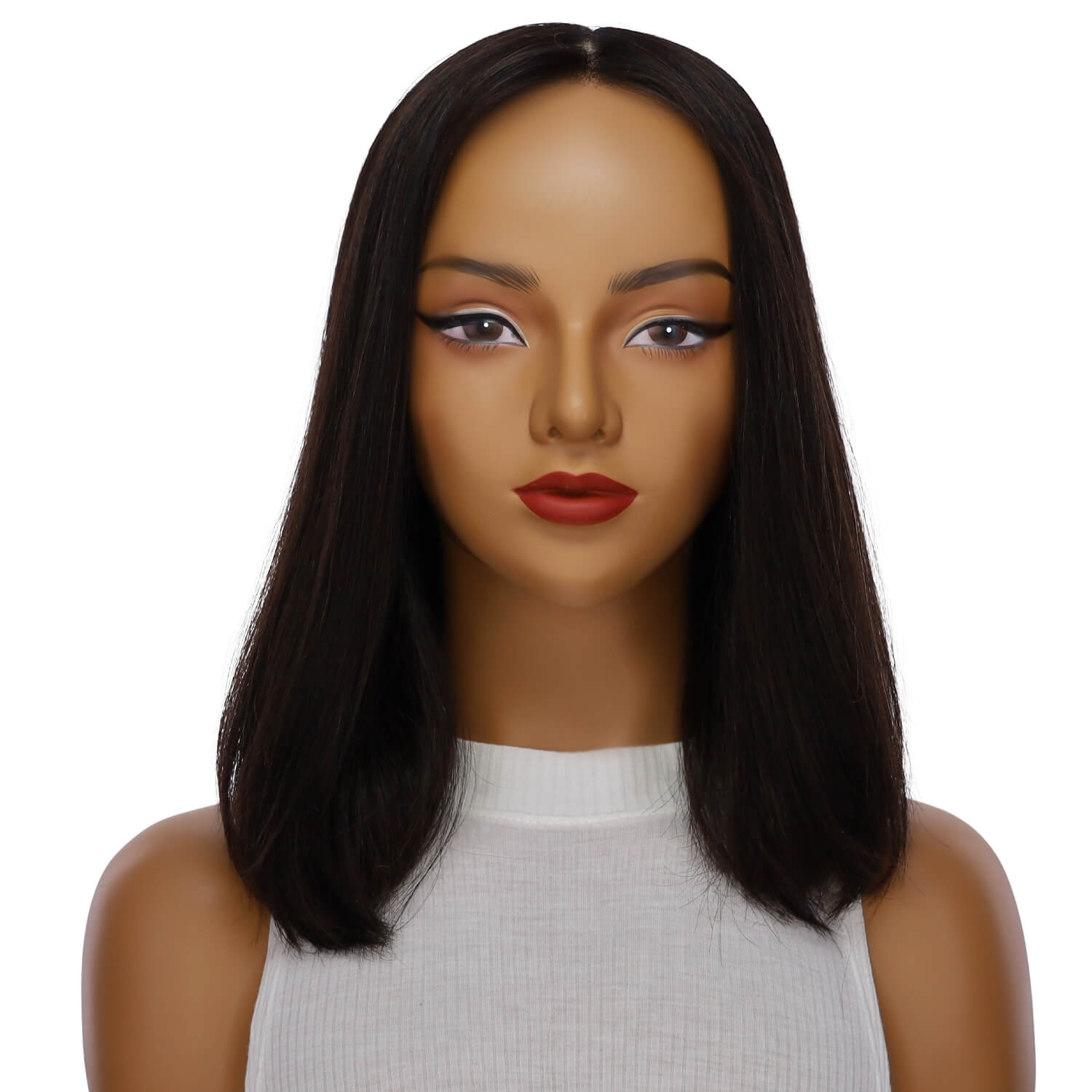 16" Princess Silk Top Wig Soft Black