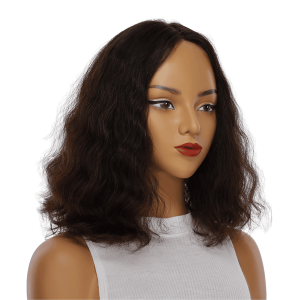 16" Princess Silk Top Wig Soft Black Wavy