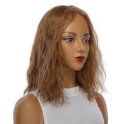 16" Princess Skin Top Wig Strawberry Blonde Wavy