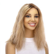 16" Divine Lace Top Topper Ash Blonde Wavy