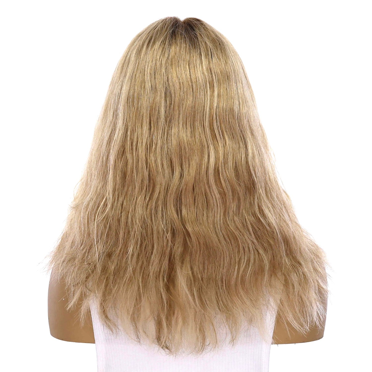 16" Divine Lace Top Topper Ash Blonde Wavy