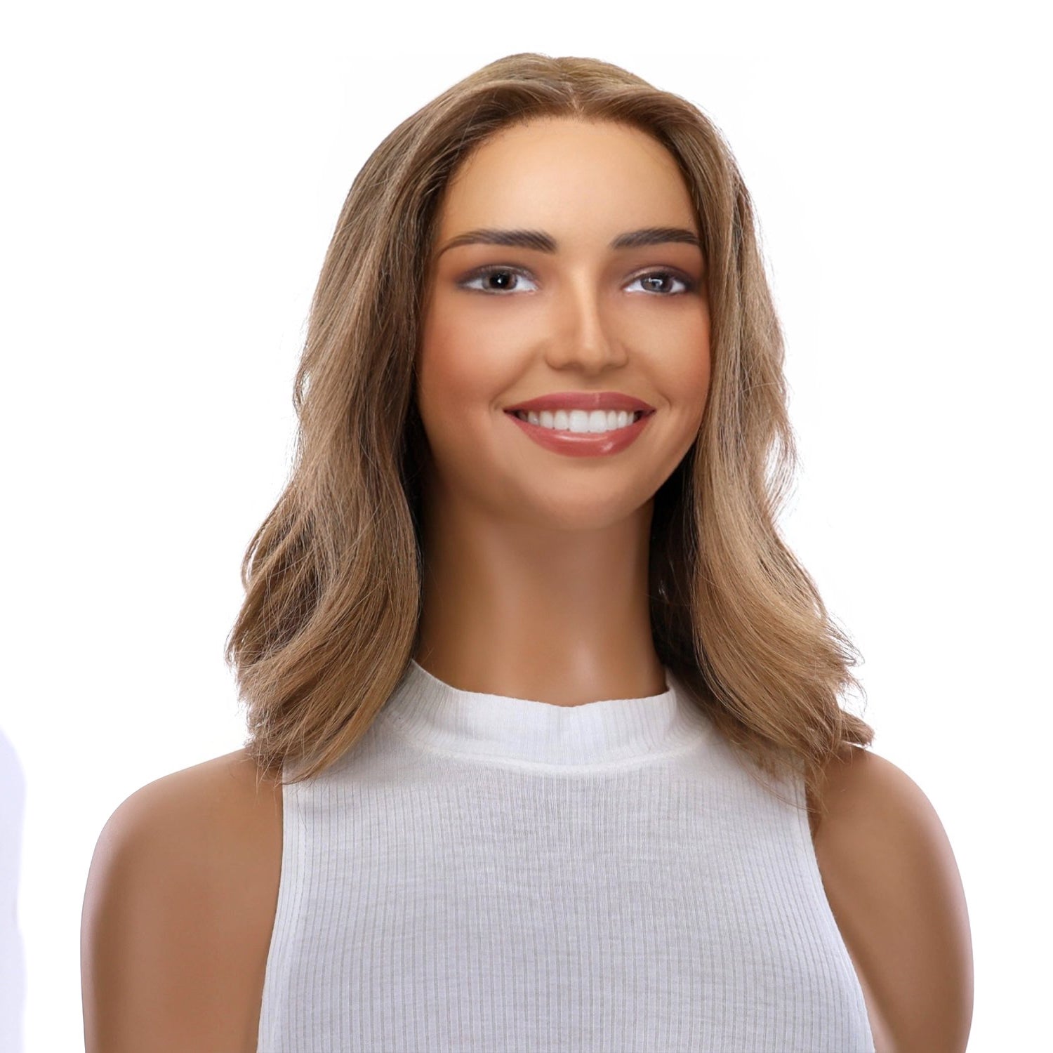 16" Divine Lace Top Topper Light Brown Babylight Wavy