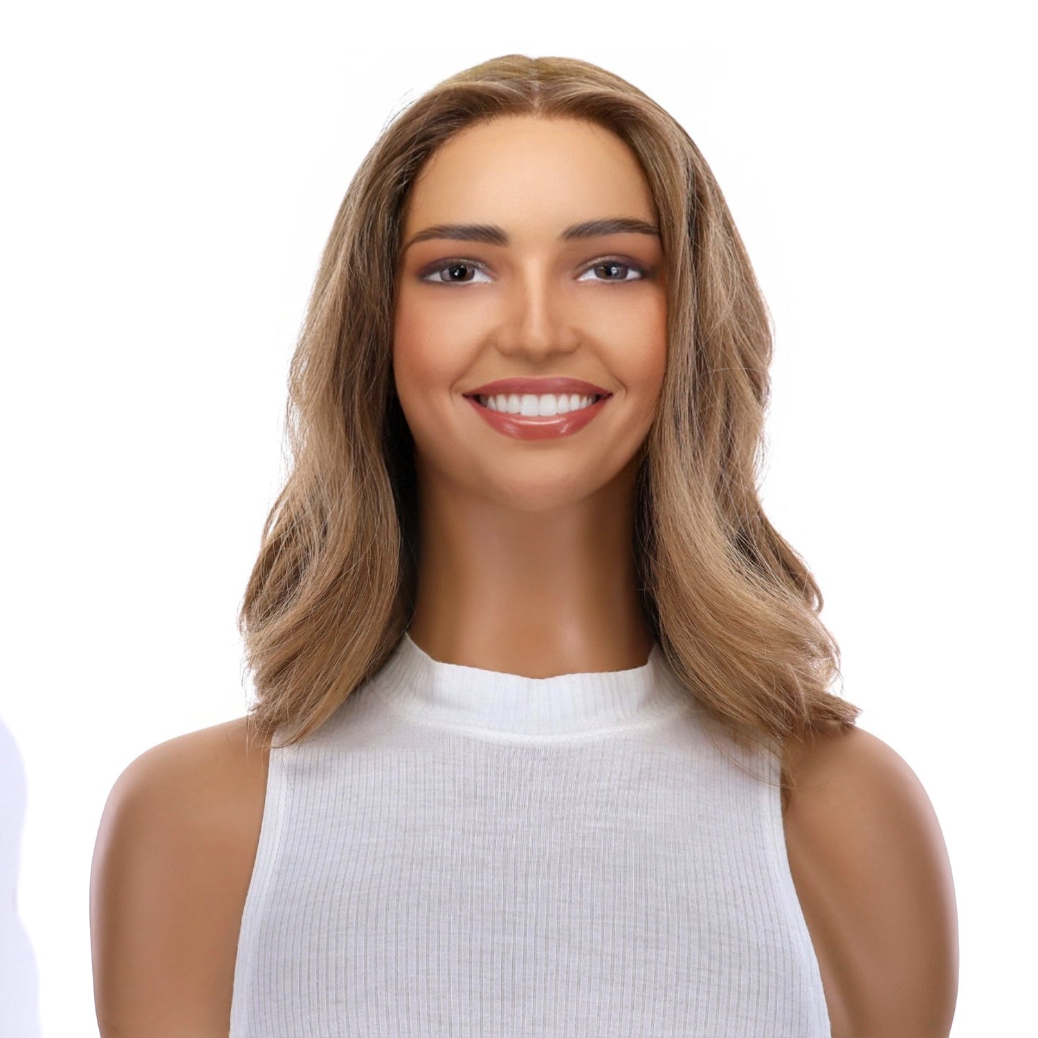 16" Divine Lace Top Topper Light Brown Babylight Wavy