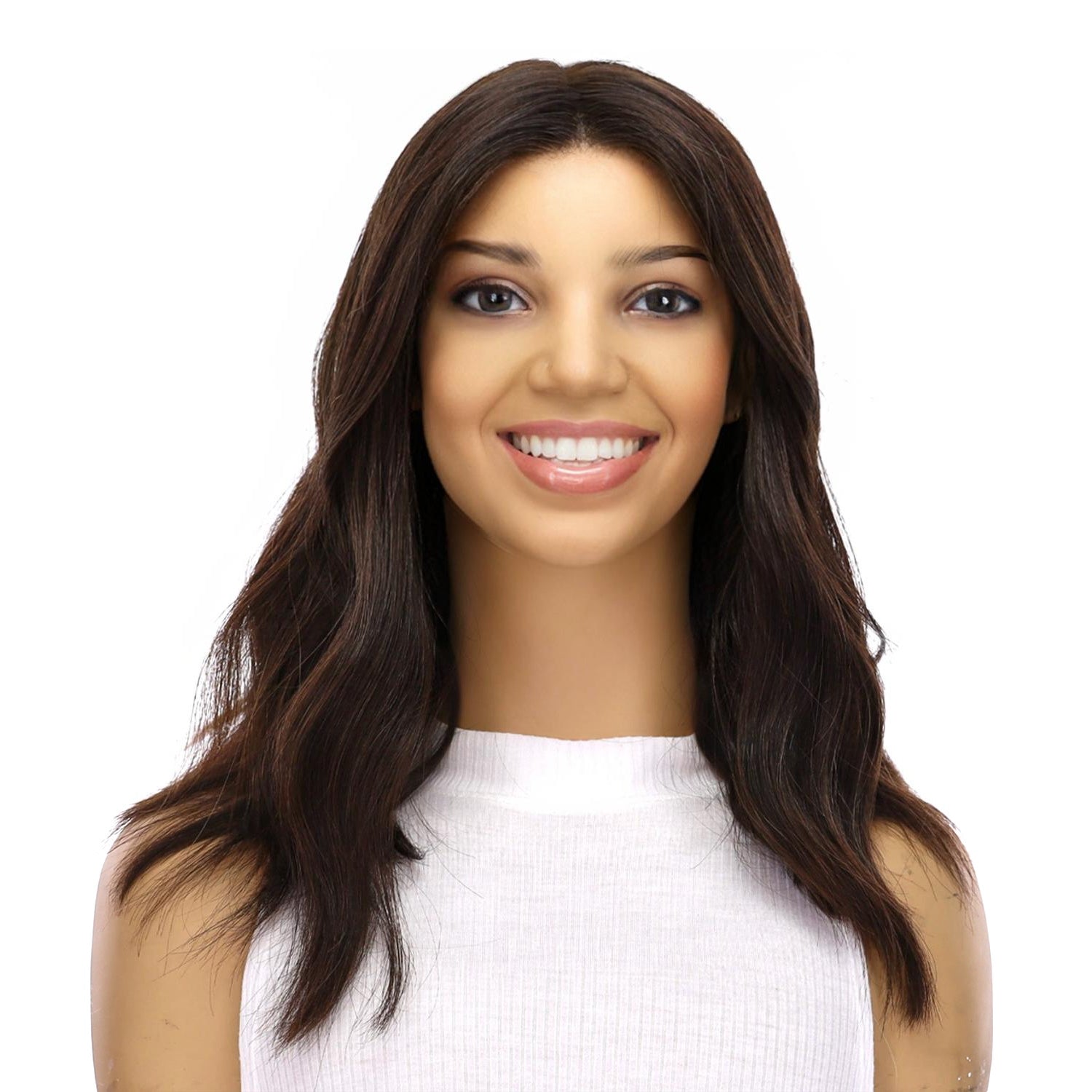 16" Divine Lace Top Wig Dark Brown