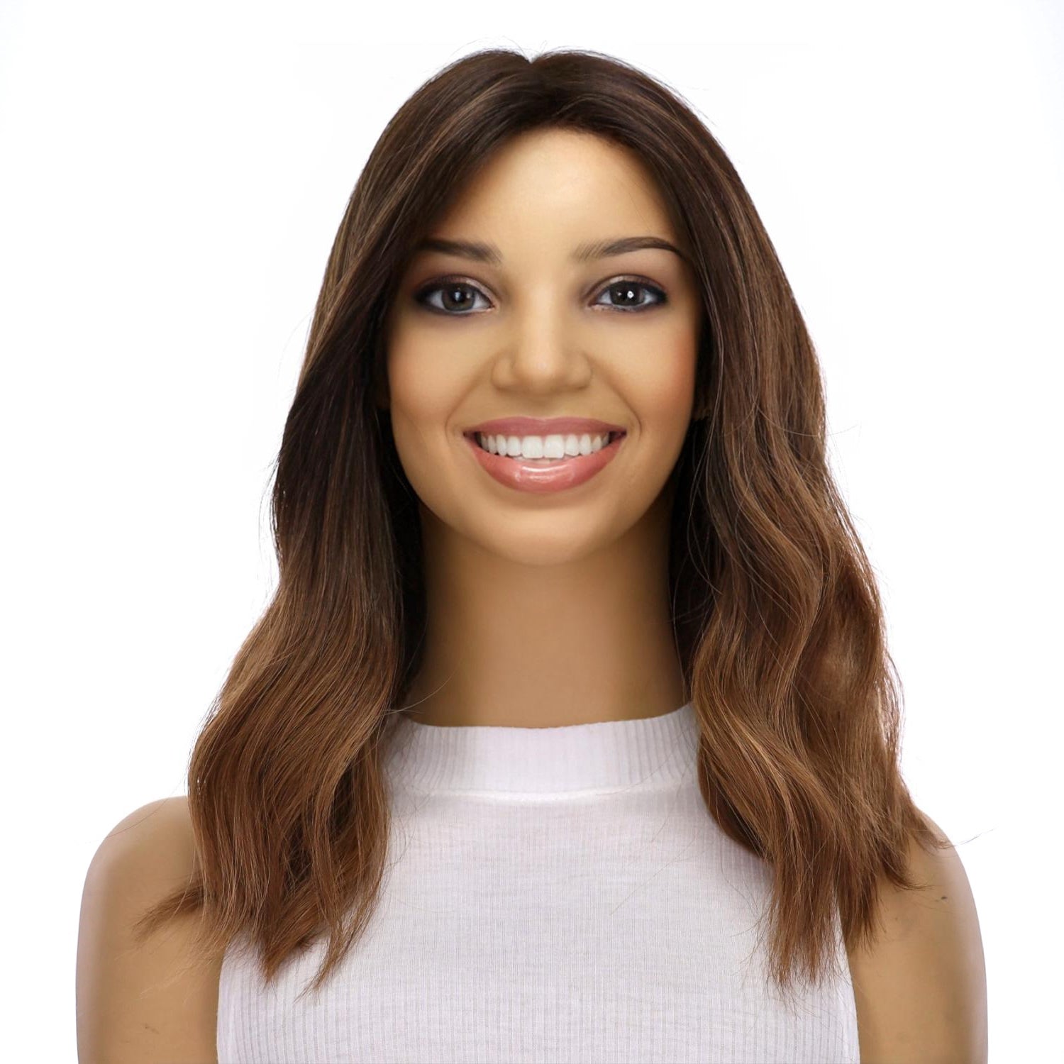 16" Divine Lace Top Wig Dark Brown Ombre