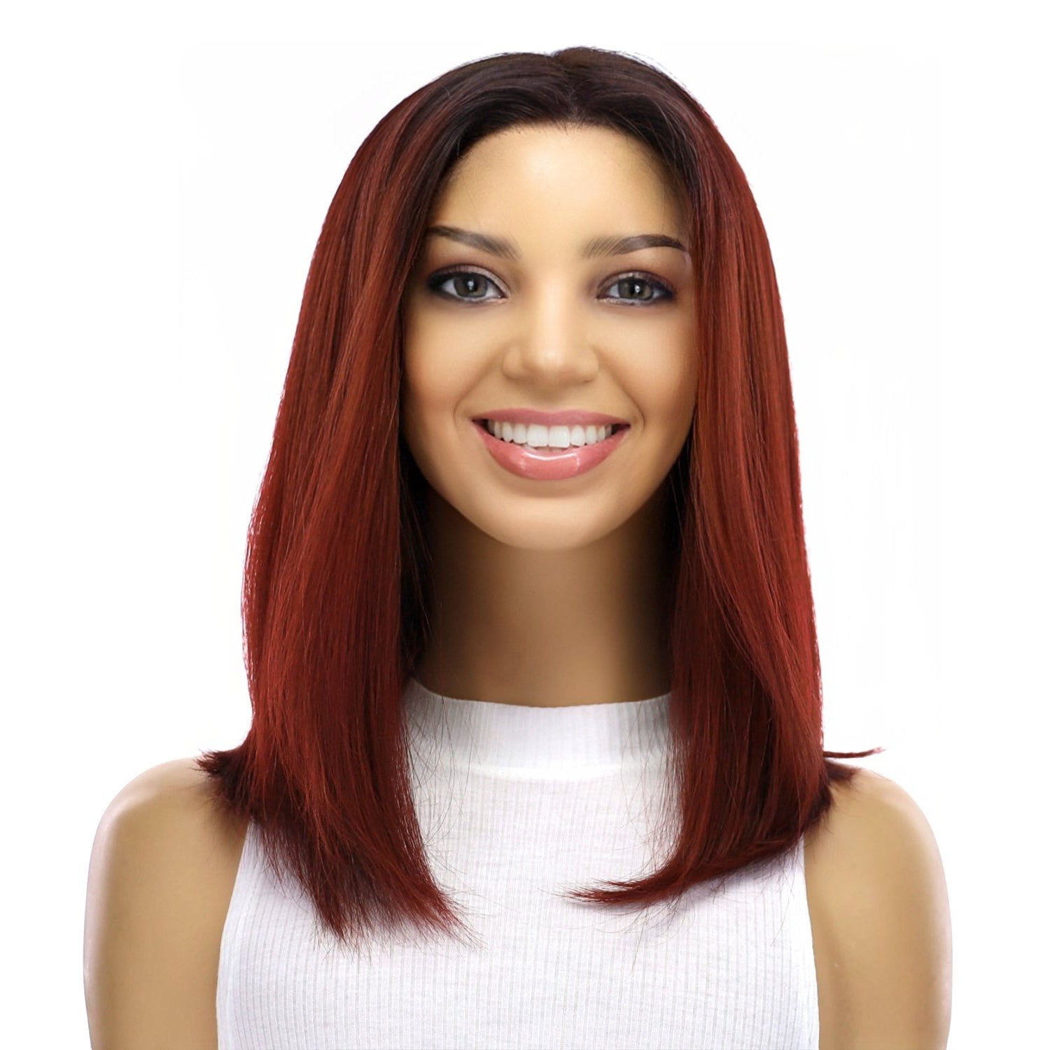 16" Divine Lace Top Wig Merlot Red