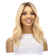 20" Divine Lace Top Topper Ash Blonde Wavy