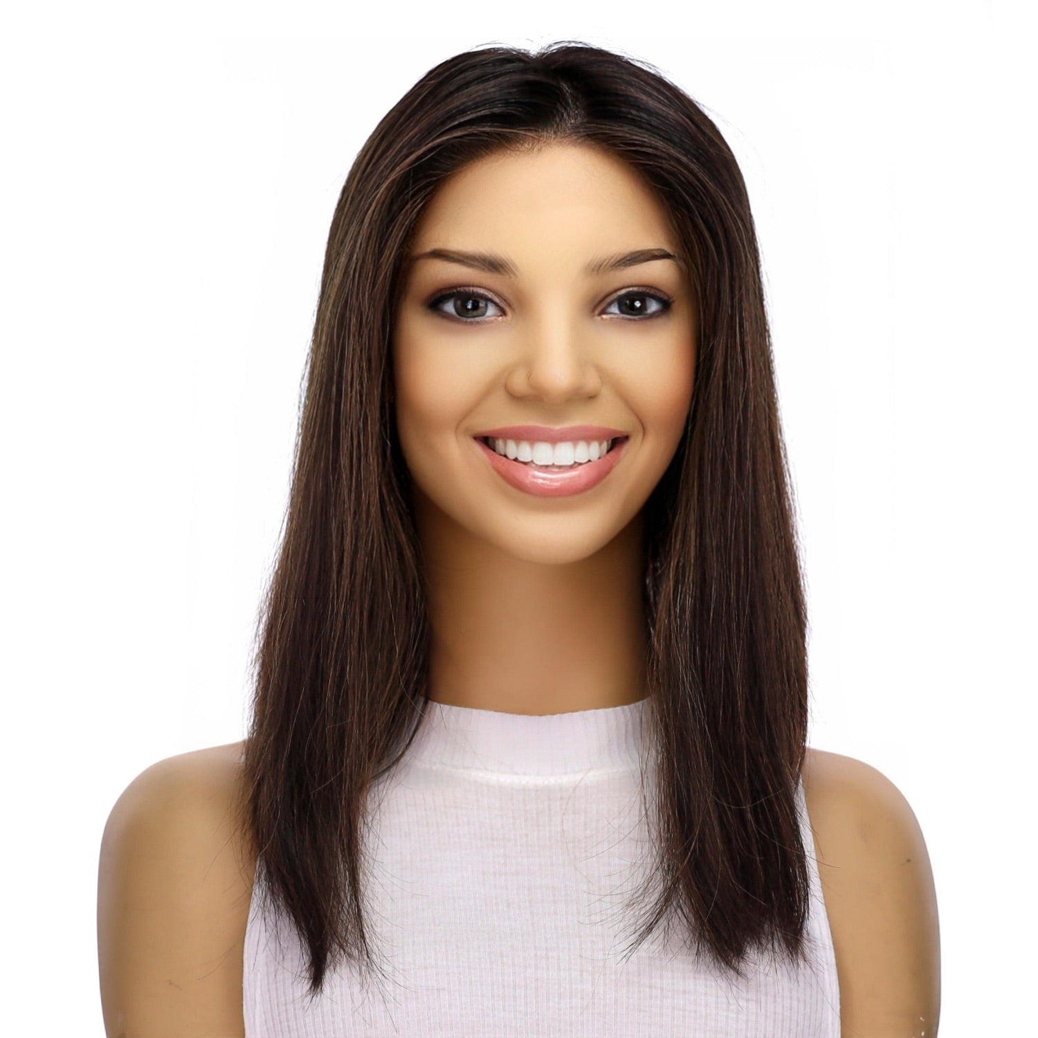 16" Divine Lace Top Topper Soft Black w/ Highlights