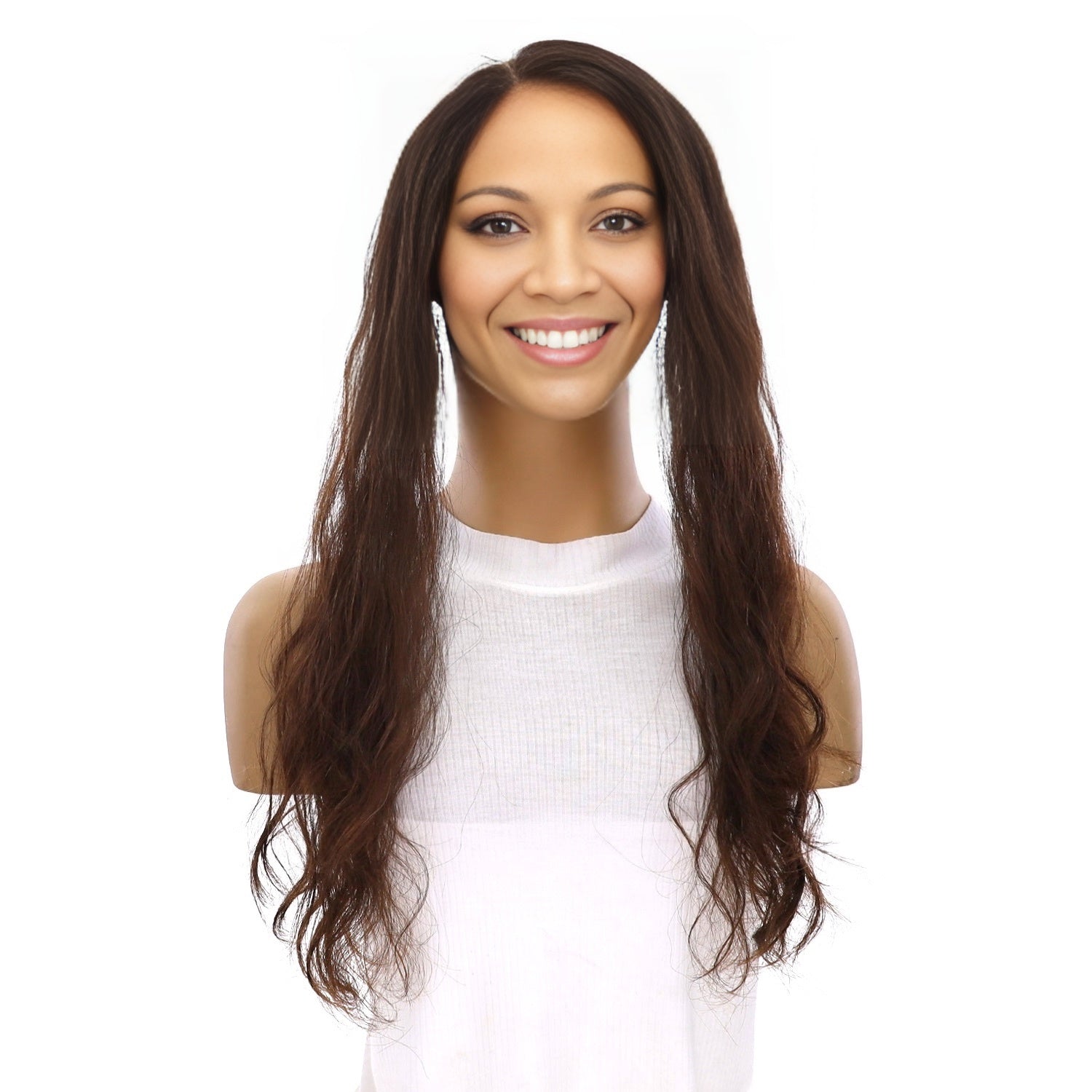 16" Hairline Topper #4 Dark Brown Wavy