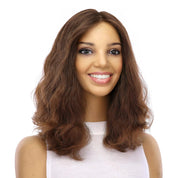 16" Luxe Silk Top Wig #6 Neutral Medium Brown Wavy