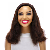 16" HatFall Wig Dark Brown Wavy
