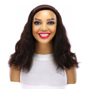 16" HatFall Wig Natural Black Wavy