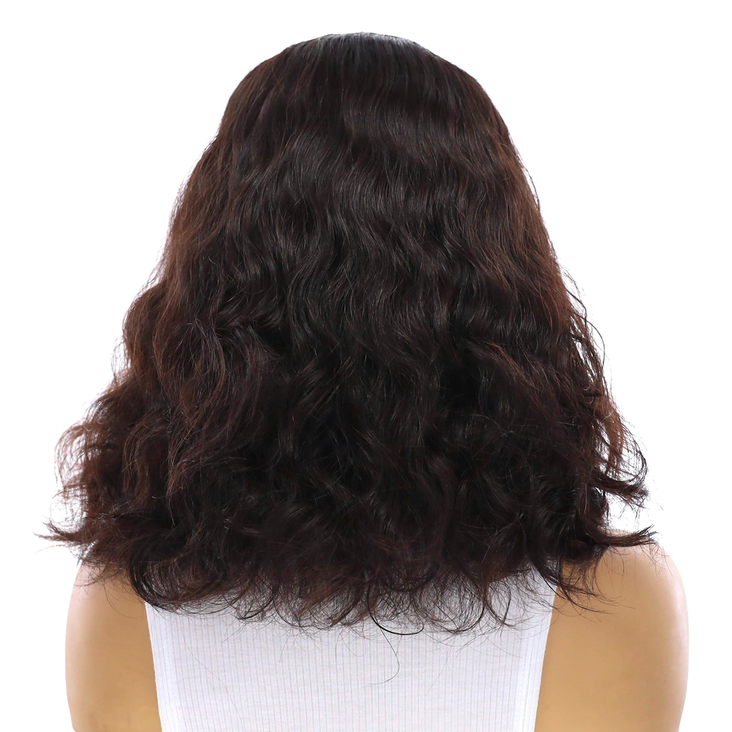 16" HatFall Wig Soft Black Wavy