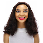 16" HatFall Wig Soft Black Wavy
