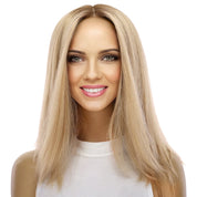 16" Ponytail Silk Part Wig Golden Blonde