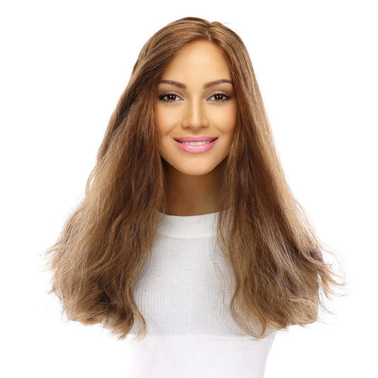 18" Emerald Silk Top Topper Light Brown Babylight Wavy