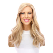 18" Emerald Silk Top Topper Platinum Blonde w/ No Rooting