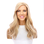 18" Emerald Silk Top Topper Platinum Blonde w/ No Rooting