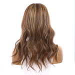18" Topaz Lace Top Topper Medium Brown w/ Highlights