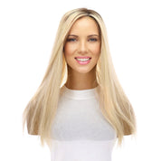 18" Topaz Lace Top Topper Warm Platinum Blonde