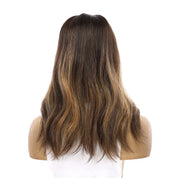 18" U-Shape Topper Dark Brown Balayage