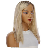 18" Princess Silk Top Wig Beige Blonde Wavy