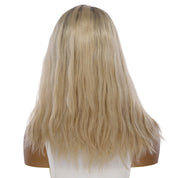 18" Princess Silk Top Wig Beige Blonde Wavy